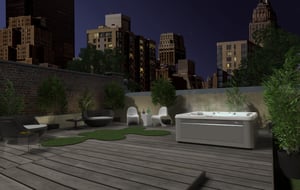 Caldera-Paradise-2019-Salina-Arctic White-Ash-City Deck at Night